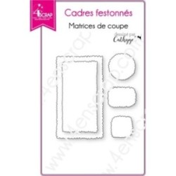 Matrice de coupe Scrapbooking Carterie décoration bordure - Cadres festonnés Matrice de coupe Scrapbooking Carterie décoration bordure - Cadres festonnés