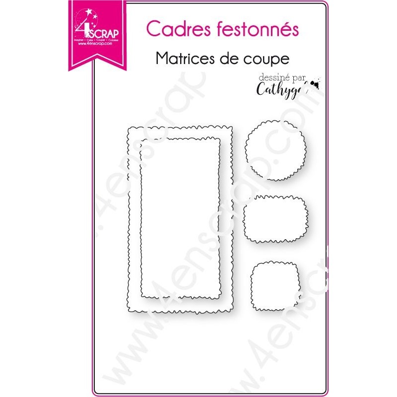 Matrice de coupe Scrapbooking Carterie décoration bordure - Cadres festonnés Matrice de coupe Scrapbooking Carterie décoration bordure - Cadres festonnés