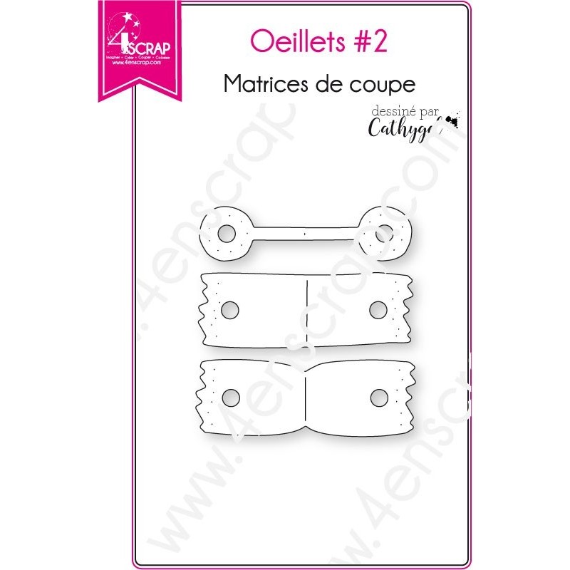 Matrice de coupe Scrapbooking Carterie animaux forme - Oeillets 2 Matrice de coupe Scrapbooking Carterie animaux forme - Oeillets 2