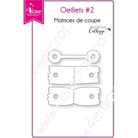 Matrice de coupe Scrapbooking Carterie animaux forme - Oeillets 2