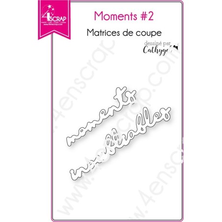 Matrice de coupe Scrapbooking Carterie mots inoubliables - Moments 2