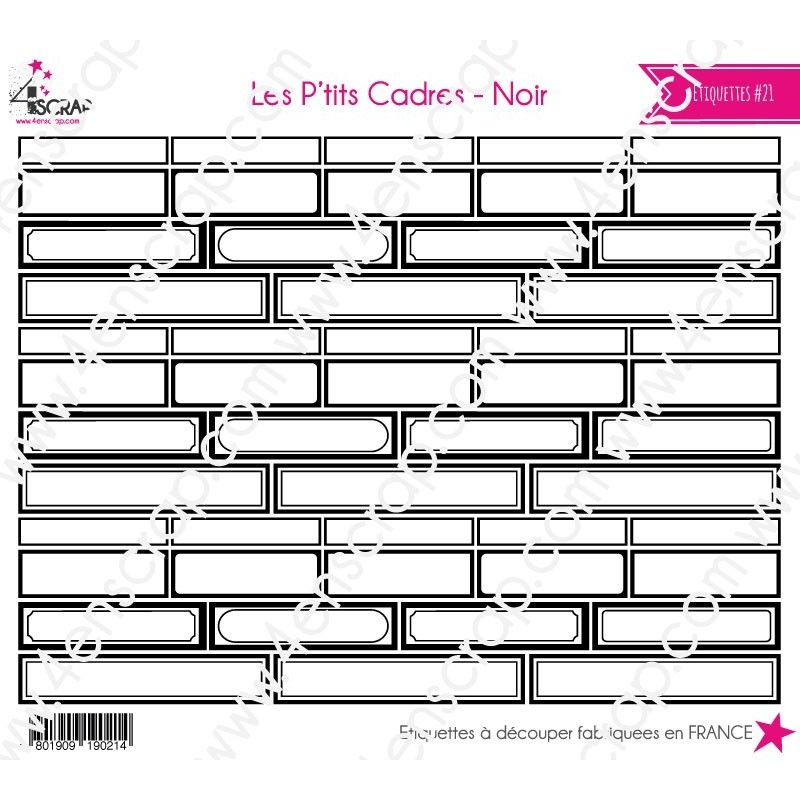 Scrapbooking Cutting Label - Little Cadres blue Scrapbooking Cutting Label - Little Cadres blue