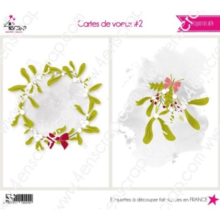 Etiquette à découper Scrapbooking Carterie - Carte de voeux