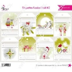 Etiquette à découper Scrapbooking Carterie - Etiquettes Kados Noël Etiquette à découper Scrapbooking Carterie - Etiquettes Kados Noël