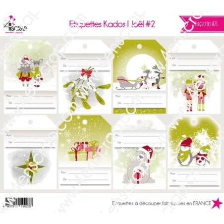 Etiquette à découper Scrapbooking Carterie - Etiquettes Kados Noël