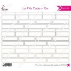 Etiquette à découper Scrapbooking - Les p'tits Cadres gris