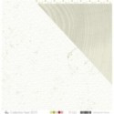 Papier imprimé Scrapbooking Carterie - "Texte tâcheté gris sur fond blanc"