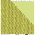 Papier imprimé Scrapbooking Carterie - "Petites feuilles de gui entrelacées blanches sur fond vert"