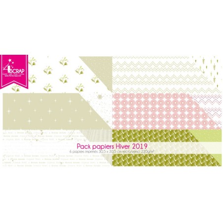 Pack Papier Imprimé Scrapbooking Carterie - Hiver 2019