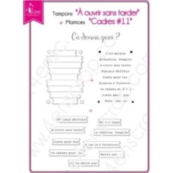 Tampon transparent Scrapbooking Carterie offrir cadeau - A ouvrir sans tarder Tampon transparent Scrapbooking Carterie offrir cadeau - A ouvrir sans tarder