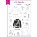 Tampon transparent Scrapbooking Carterie pull noël - Ugly sweater