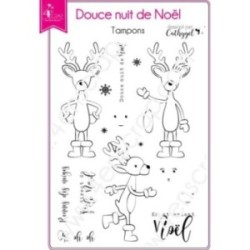 Clear Stamp Scrapbooking Card making book animal reindeer - Sweet christmas night
