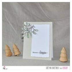 Matrice de coupe Scrapbooking Carterie nature noël hiver - Couronne de gui 2 Matrice de coupe Scrapbooking Carterie nature noël hiver - Couronne de gui 2