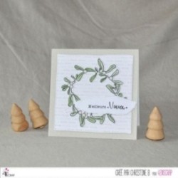 Matrice de coupe Scrapbooking Carterie nature noël hiver - Couronne de gui 2 Matrice de coupe Scrapbooking Carterie nature noël hiver - Couronne de gui 2