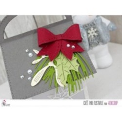 Matrice de coupe Scrapbooking Carterie feuille noël - Houx Matrice de coupe Scrapbooking Carterie feuille noël - Houx