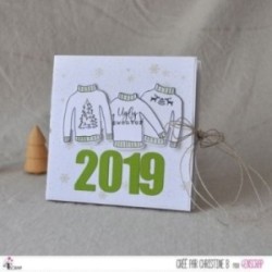 Tampon transparent Scrapbooking Carterie pull noël - Ugly sweater Tampon transparent Scrapbooking Carterie pull noël - Ugly sweater