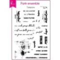 Clear Stamp Scrapbooking Card making Word Text Escape - Leaving Together