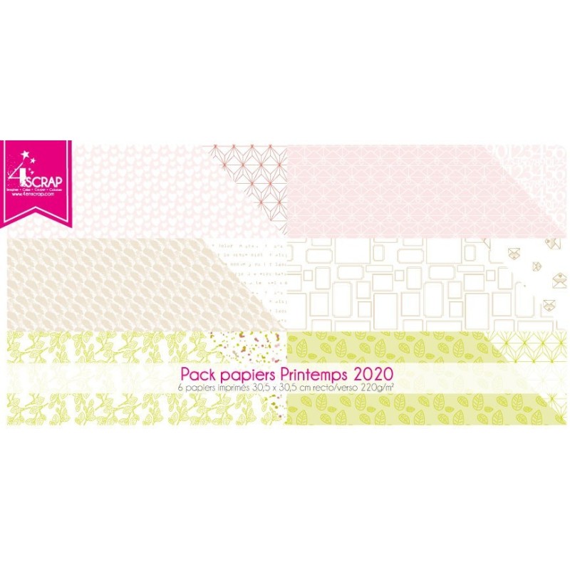 Pack Papier Imprimé Scrapbooking Carterie - Printemps 2020 Pack Papier Imprimé Scrapbooking Carterie - Printemps 2020