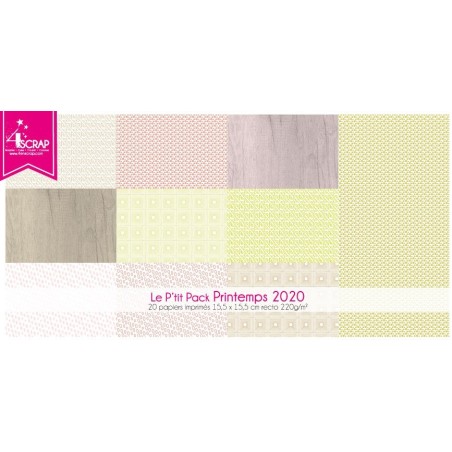 Pack Papier Imprimé Scrapbooking Carterie - Le P'tit Pack Printemps 2020