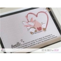 Matrice de coupe Scrapbooking Carterie amour - Coeur Crayonné 2