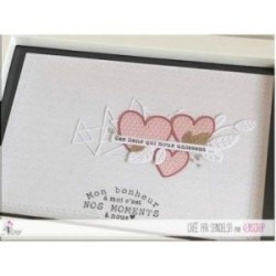 Matrice de coupe Scrapbooking Carterie amour - Trio de coeurs 2 Matrice de coupe Scrapbooking Carterie amour - Trio de coeurs 2