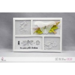 Matrice de coupe Scrapbooking Carterie insectes bêtes - Cadre en 4