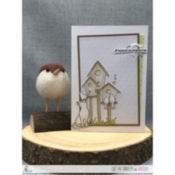 Tampon transparent Scrapbooking Carterie nature oiseau - Le chant du bonheur