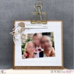 Embellissement Scrapbooking - Pince métallique dorée Embellissement Scrapbooking - Pince métallique dorée