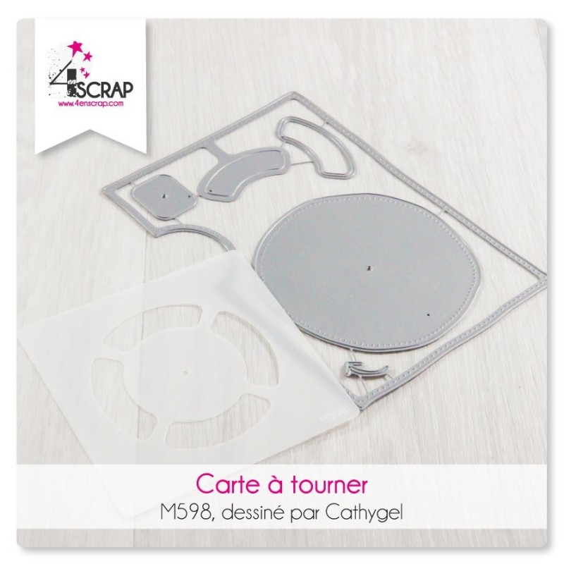 Matrice de coupe Scrapbooking Carterie - Carte à tourner Matrice de coupe Scrapbooking Carterie - Carte à tourner