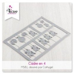 Matrice de coupe Scrapbooking Carterie insectes bêtes - Cadre en 4 Matrice de coupe Scrapbooking Carterie insectes bêtes - Cadre en 4