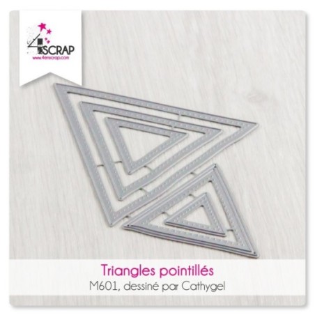 Matrice de coupe Scrapbooking Carterie forme - Triangles pointillés