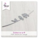 Matrice de coupe Scrapbooking Carterie nature - Zoziaux sur un fil