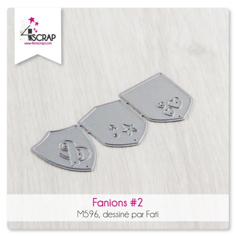 Matrice de coupe Scrapbooking Carterie coeur étoile esperluette - Fanions 2 Matrice de coupe Scrapbooking Carterie coeur étoile esperluette - Fanions 2