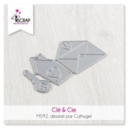 Matrice de coupe Scrapbooking Carterie maison lettre - Clé & Cie