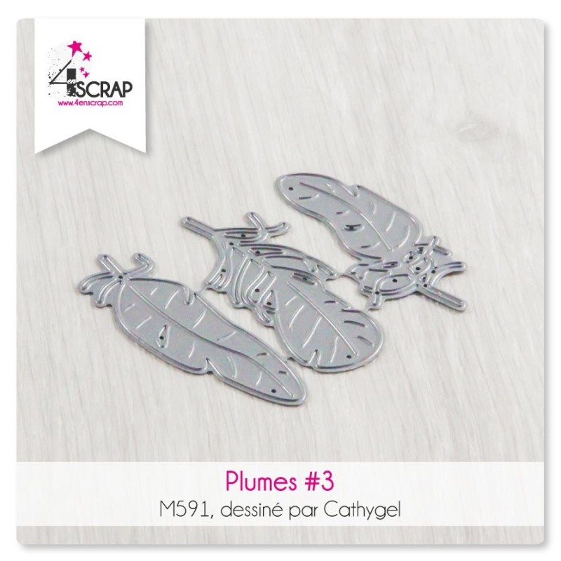 Matrice de coupe Scrapbooking Carterie - Plumes 3 Matrice de coupe Scrapbooking Carterie - Plumes 3