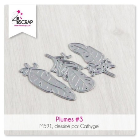 Matrice de coupe Scrapbooking Carterie - Plumes 3