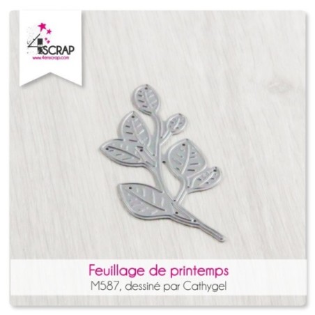 Matrice de coupe Scrapbooking Carterie nature - Feuillage de printemps