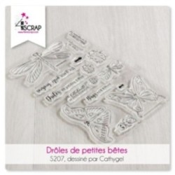 Tampon transparent Scrapbooking Carterie - Drôles de petites bêtes Tampon transparent Scrapbooking Carterie - Drôles de petites bêtes