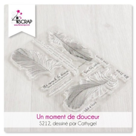 Clear stamp Scrapbooking Card making feathers - Sweat moment