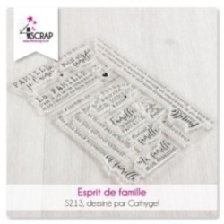 Tampon transparent Scrapbooking Carterie bonheur - Esprit de famille