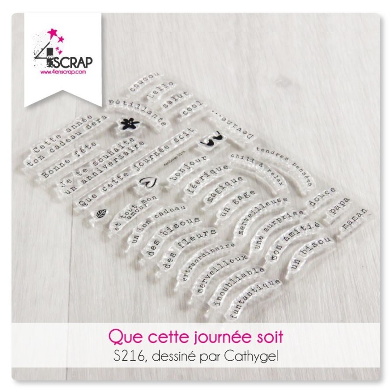 Tampon transparent Scrapbooking Carterie surprise fête - Que cette journée soit Tampon transparent Scrapbooking Carterie surprise fête - Que cette journée soit