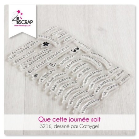 Tampon transparent Scrapbooking Carterie surprise fête - Que cette journée soit