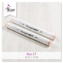 Feutre Scrapbooking Carterie - Duo beige Graph'it Feutre Scrapbooking Carterie - Duo beige Graph'it