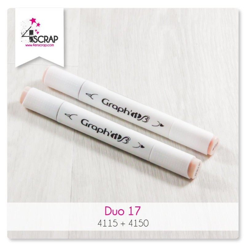 Feutre Scrapbooking Carterie - Duo beige Graph'it Feutre Scrapbooking Carterie - Duo beige Graph'it