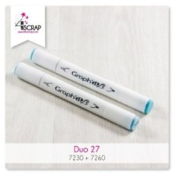 Feutre Scrapbooking Carterie - Duo bleu 4 Graph'it Feutre Scrapbooking Carterie - Duo bleu 4 Graph'it