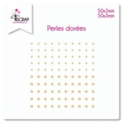 Perles Dorées - Embellissement Scrapbooking Carterie autocollant