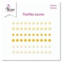 Embellissement Scrapbooking Carterie autocollant - Pastilles Jaunes