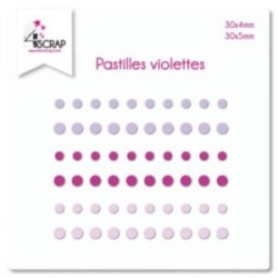 Embellissement Scrapbooking Carterie autocollant - Pastilles Violettes Embellissement Scrapbooking Carterie autocollant - Pastilles Violettes