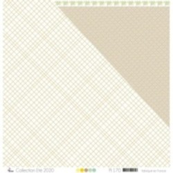 Printed Paper Scrapbooking Card Making - "Kraft tiles on white background"