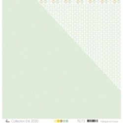 Printed Paper Scrapbooking Card Making - "Mint Asian patterns on white background"